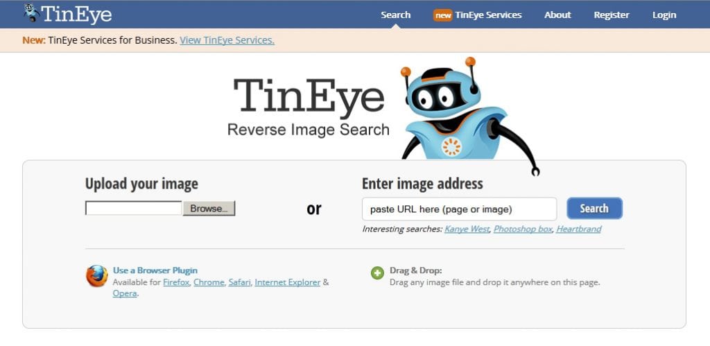TinEye Reverse Image Search Engine